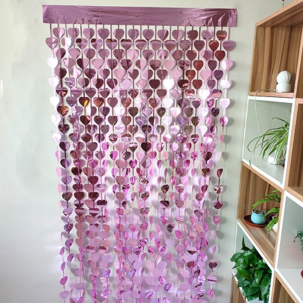 Party Door Curtain Love Wall Taustakuva PINK Pink