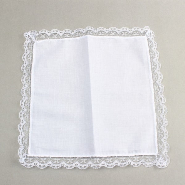 5 stk/sett Blonde Hankerchiefs Print Draw Hankies Pocket Square white