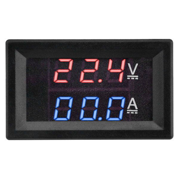 Voltmeter Amperemeter 100A RØD-BLÅ 100A RØD-BLÅ 100A Red-Blue