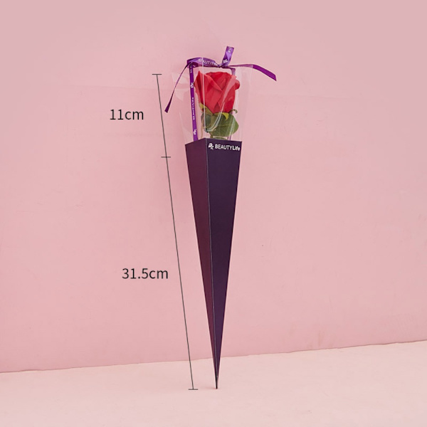 10 kpl kirkas ikkuna bouquet box bouquet käärepaperi PURPURIA Purple