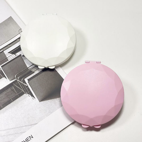 LED Ljus Makeup Mirror Mini Pocket Mirror ROSA pink