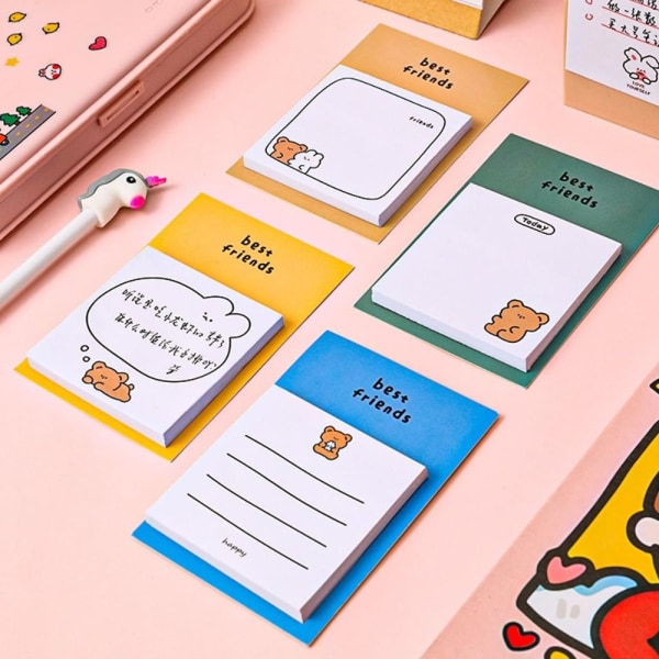 1/4 STK Memo Pad Sticky Notes 4 STK 4 STK 4PCS