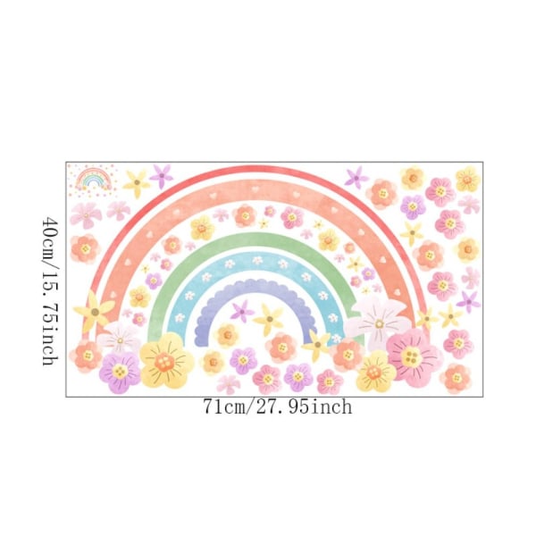 Rainbow Wall Decals Wall Art Stickers Peel and Stick