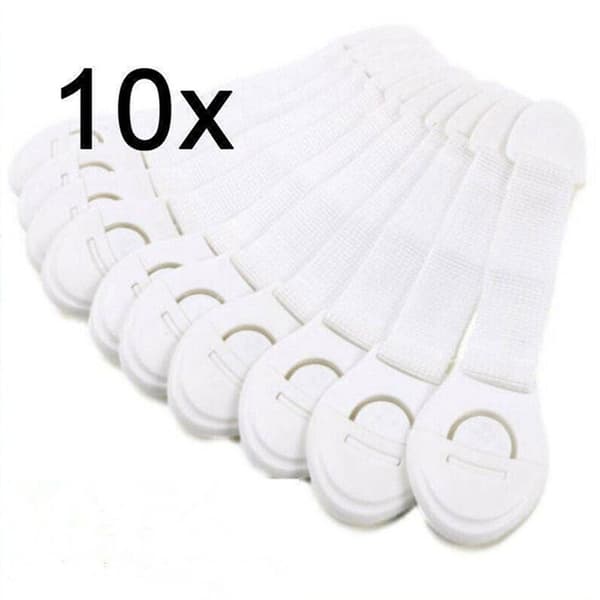 10 stk. Låser Skapslåser Remmer white