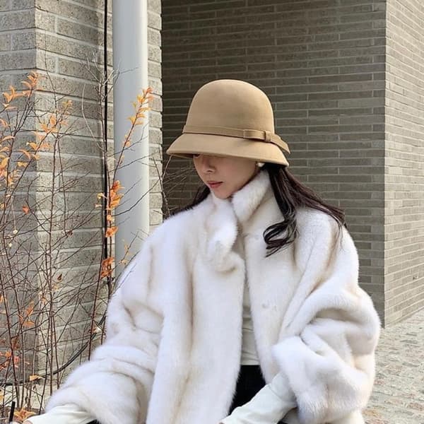 Ylle Basin Hatt Fransk Ylle Hatt SVART Black