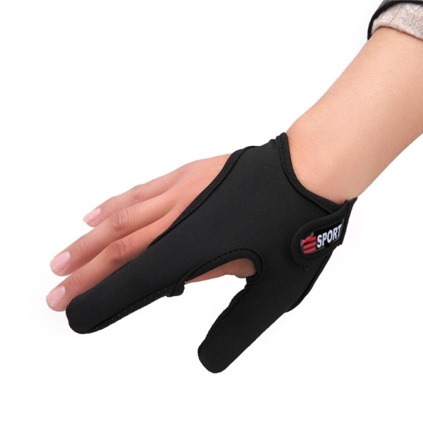 Fiskehandsker 2 Fingre Protector SORT VENSTRE VENSTRE Black Left-Left