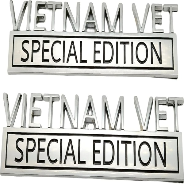 2 kpl Vietnam Vet Special Edition Emblem 3D Letter -autotarrat