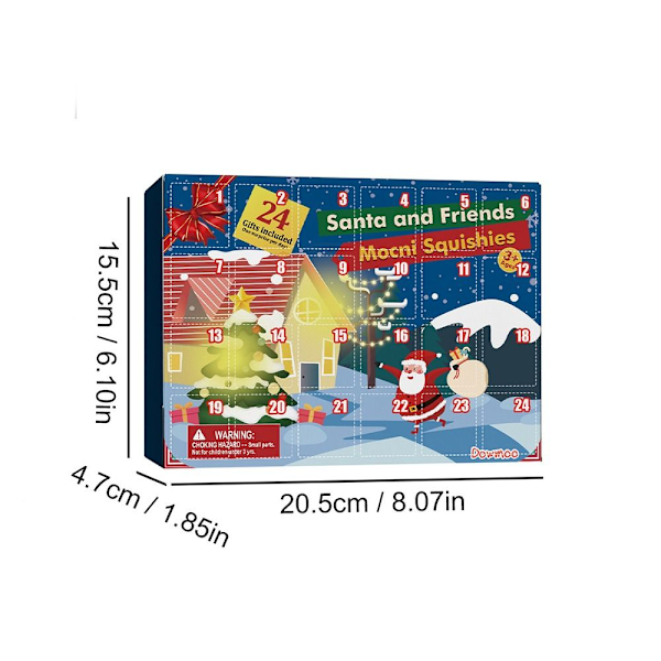 24 stk Julekalenderboks Snemand Mochi Dyr