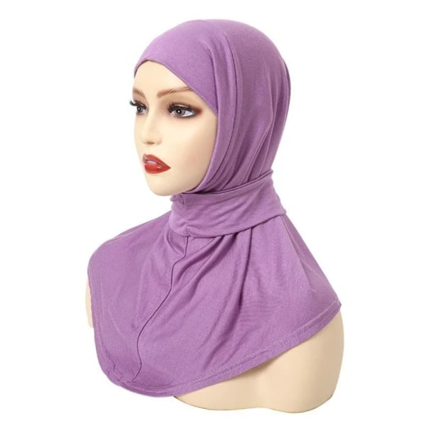 Muslimsk Turban Head Wraps skjerf LILLA Purple