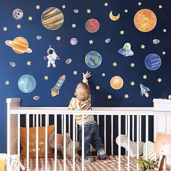 Självhäftande Planet Wall Stickers Wall Stickers STYLE 1 STYLE 1 style 1