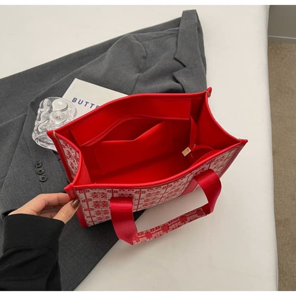 Handhållen Presentpåse Bröllop Handväska RÖD Red