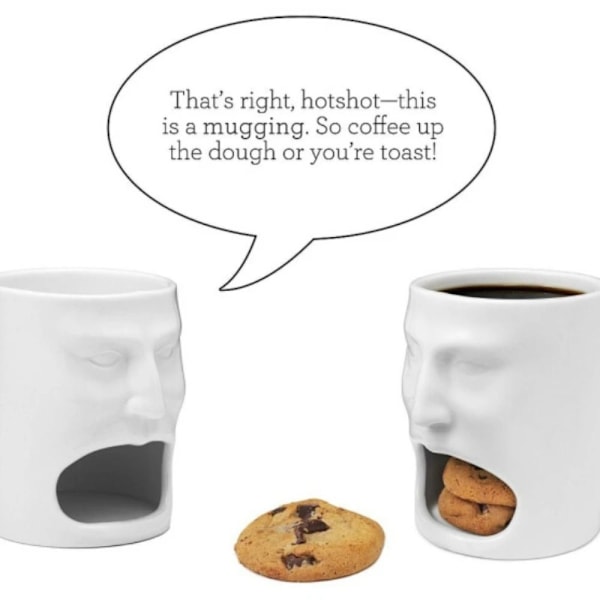 Funny Face kaffekrus Keramisk krus Tærte-spisekrus