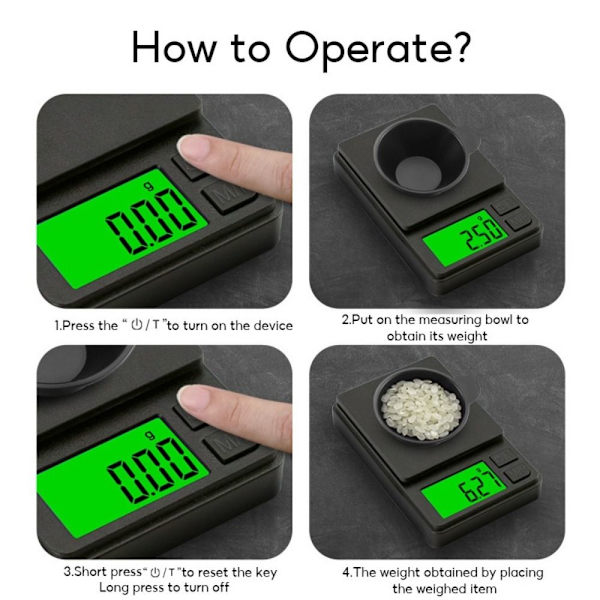 1 stk elektronisk vægt Digital vægt 100G/0,01G 100G/0,01G 100g/0.01g