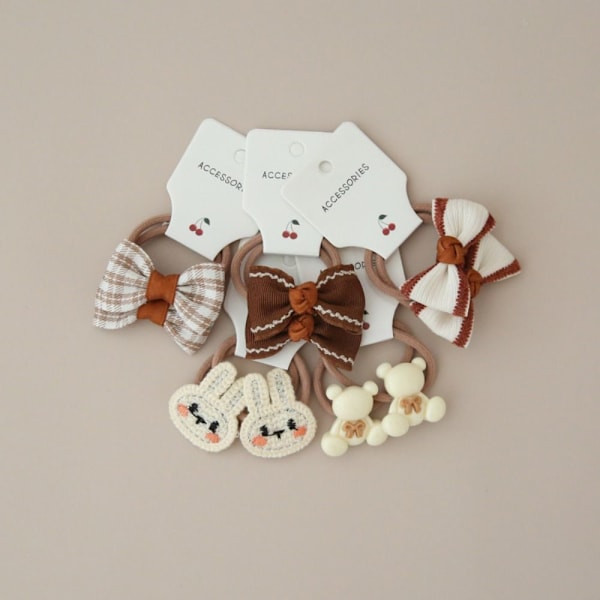 10 stk Elastisk gummibånd Hårbånd Bowknot 3 3 3