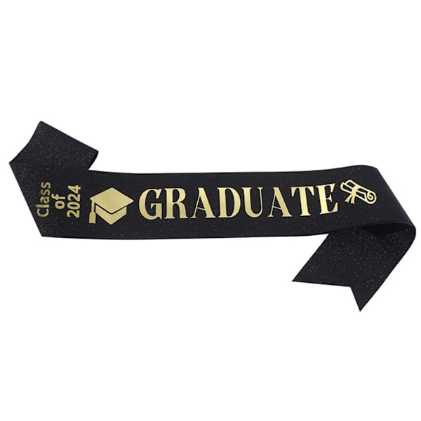 Graduation Shoulder Strap 2024 Graduation Sash SVART black