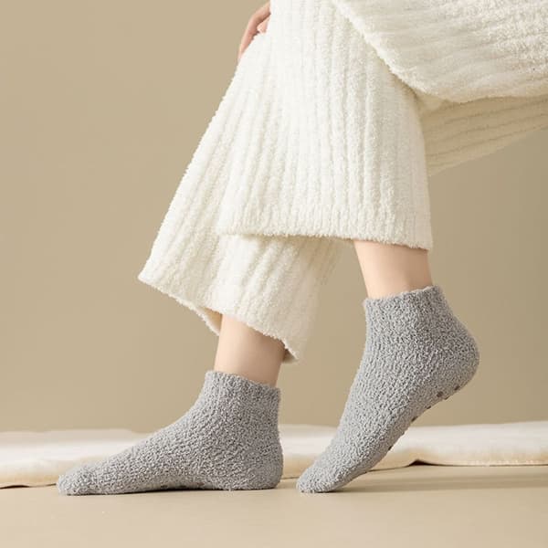 Koralfløjlsstrømper Bomuldsstrømper BEIGE Beige