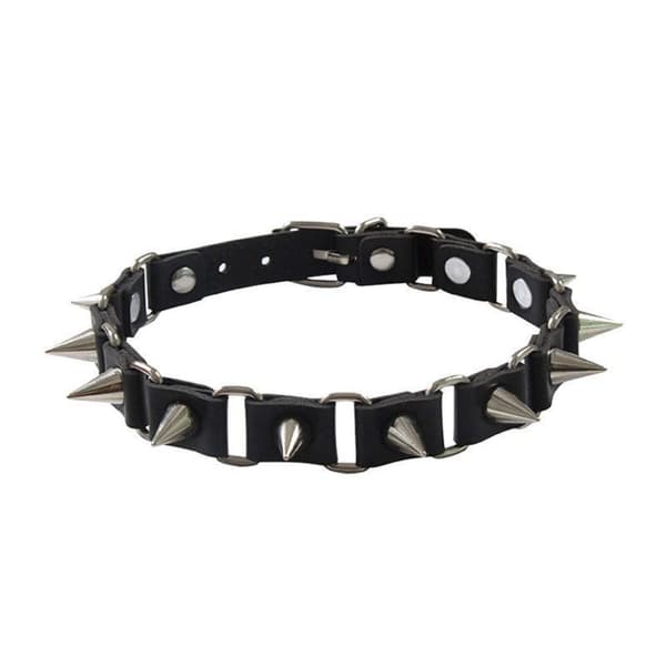 Nitad Läderhalsband ROSA Pink