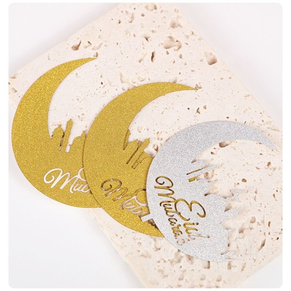 Eid Mubarak Kage Toppers CupCake Toppers GULD