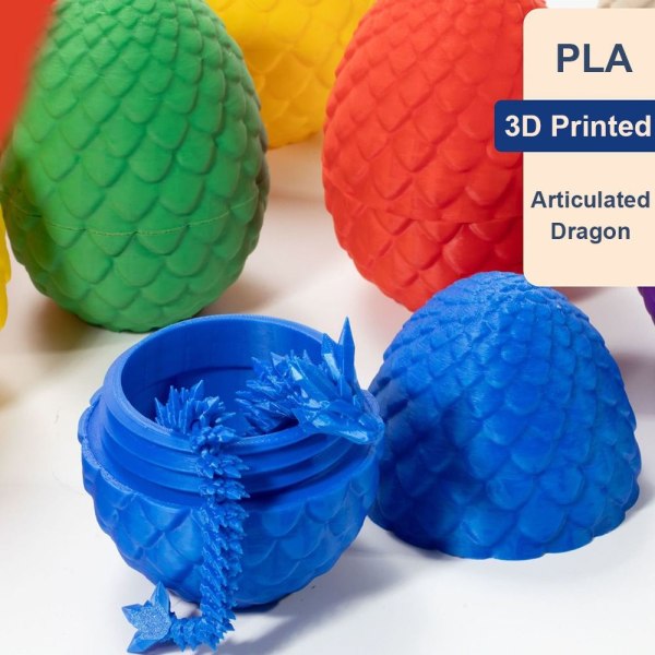 3D-trykt ledddrage 3D-trykt drage LILLA purple