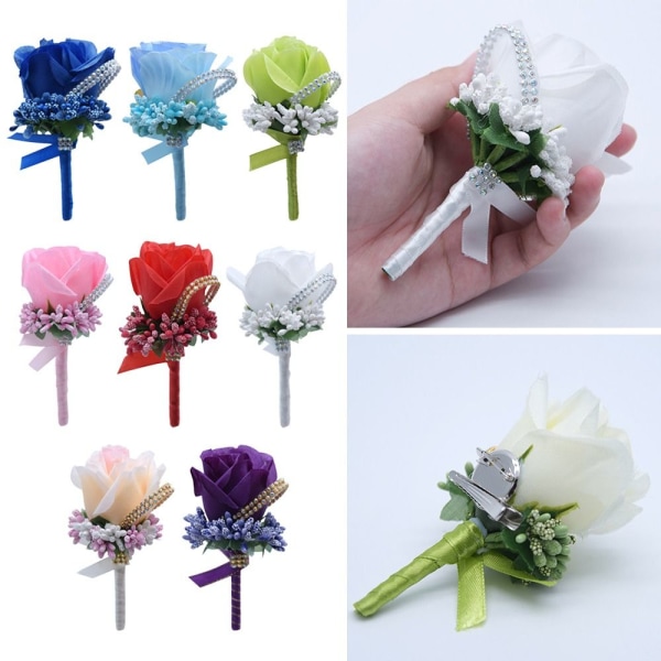 Boutonnieres bryllupsblomster Brudgom Boutonnieres blomster champagne