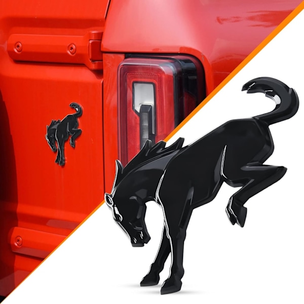 2 STK Horse Badge Emblemer Automobil Badge Horse Shape Bil