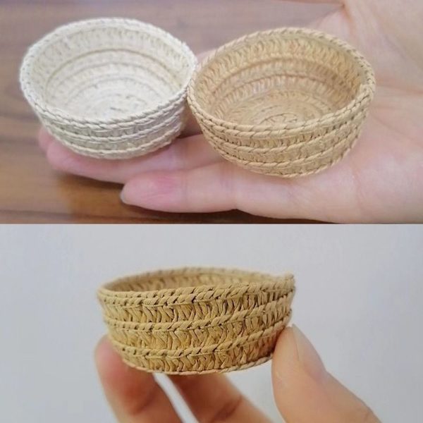Ruohokudotut korit Nukkekodin miniatyyrikori 2 2 2