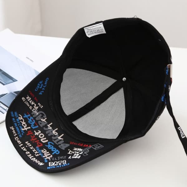 Graffiti Baseball Caps Visor Cap SVART 3 3 black 3-3