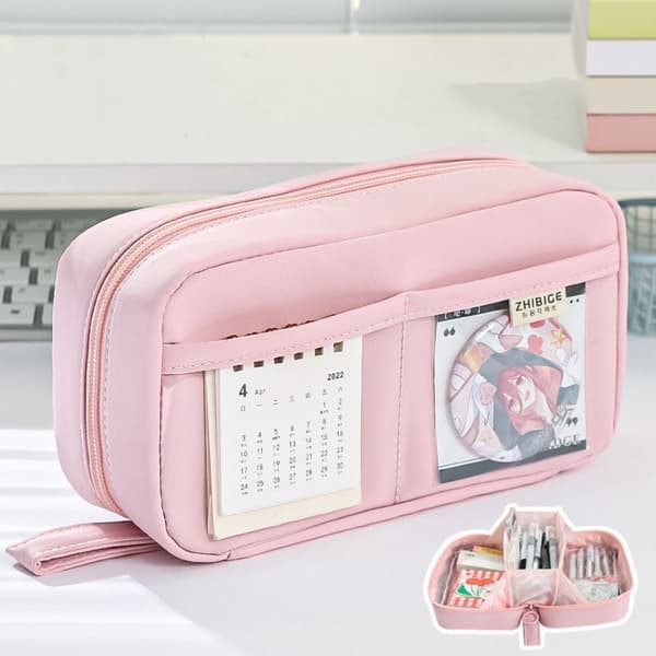 Kynätarvikelaukku PINKKI Pink
