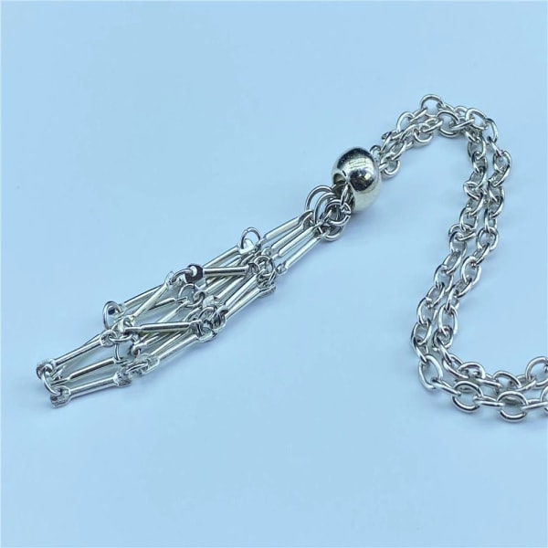 Crystal Holder Cage Halsband Crystal Net Metal Halsband SILVER L Silver L