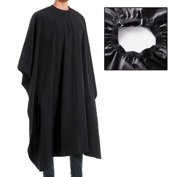 Salong Frisør Wrap Black Cloak Hårbeskyttelsestrekk