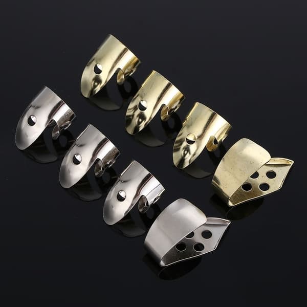 4 st Gitarrplektrum Basplektrum GULD gold