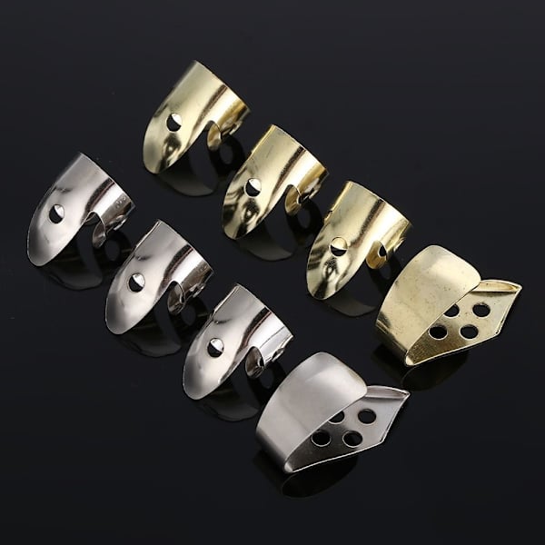 4 ST Gitarrplektrum Basplektrum SILVER silver