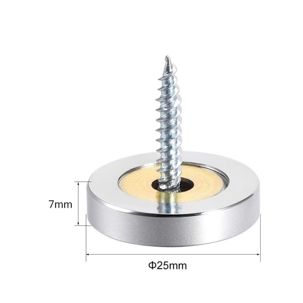 8 Stk Speilskruer Dekorhette 16MM 16mm