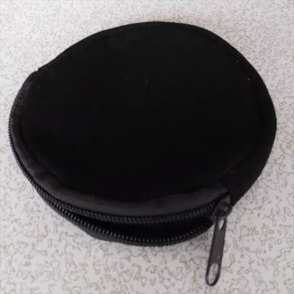 Pyöreä lompakko kolikkokukkaro MUSTA Black