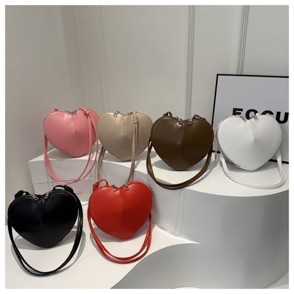 Heart Skuldertaske Håndtaske SORT Black