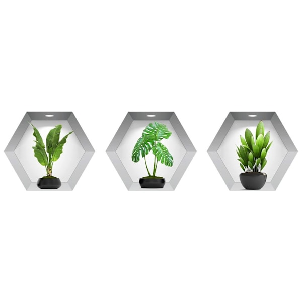 Veggklistremerker Grønne potteplanter Planter Veggdekor