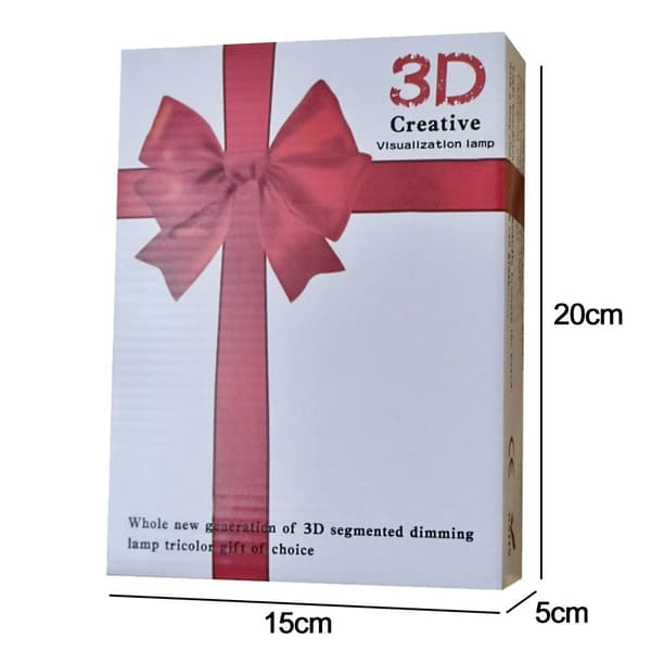 3D Illusion Natlampe LED Neonskilt Lampe 4 4 4