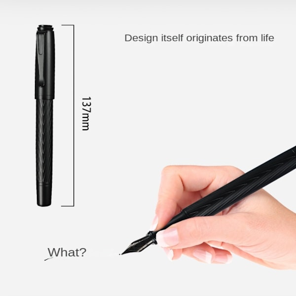 Sort Samurai Fyldepen Metal Fyldepen Smooth Ink Penne