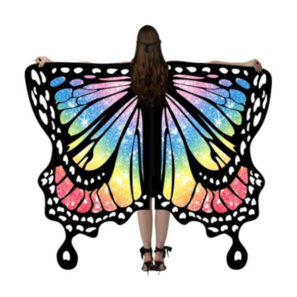 Butterfly Cape Butterfly Wings huivi SININEN Blue