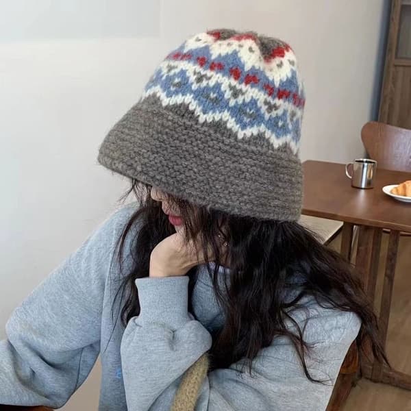 Fiskerhat Strikket Hue MØRKEKAFFE Dark Coffee