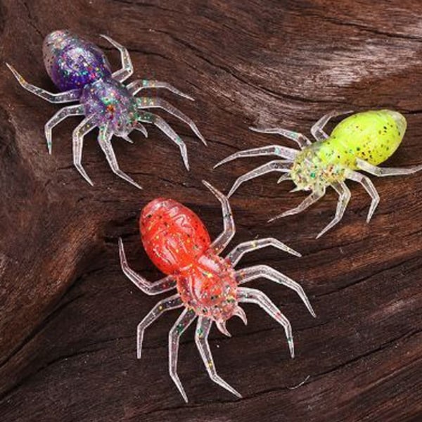 10 kpl Soft Fishing Lure Spider -pehmeä viehe 3-PURPLE 3-PURPLE 3-Purple