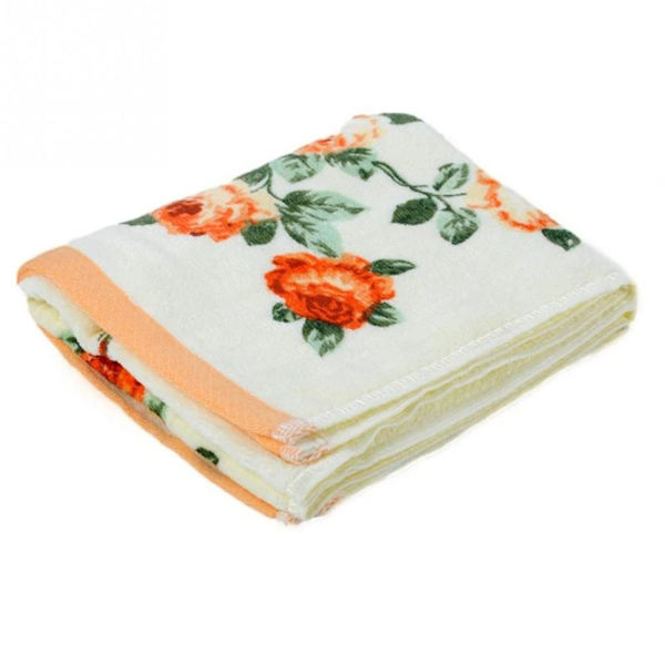 Soft Flower Printing Handdukar Badrumshanddukar ORANGE orange