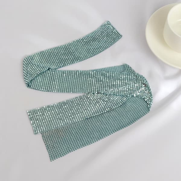 Halsduk Halsband Lång Aluminium Mesh Smycken SILVER SILVER Silver