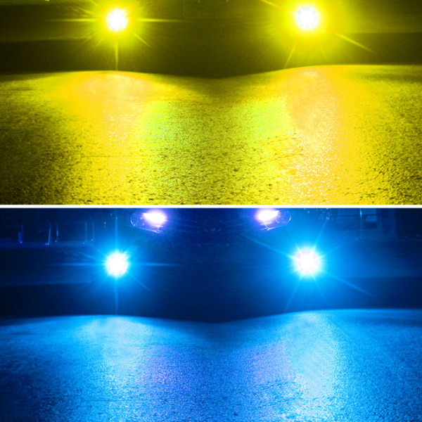 LED-dimljus Tvåfärgslampor GUL 9006/9005 9006/9005 yellow 9006/9005-9006/9005