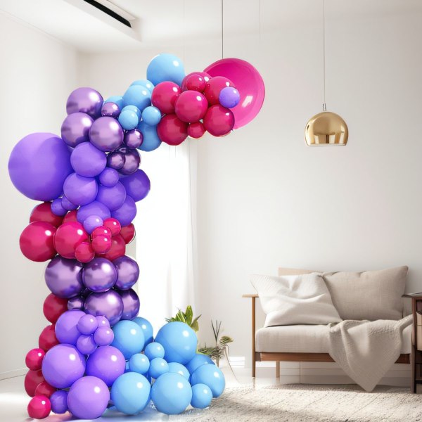 Purple Balloon Arch Kit Hot Pink Balloon Garland Kit Princess