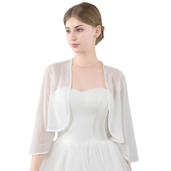 Blondersjal Bryllupskap HVIT White