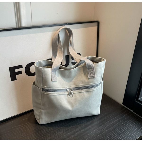 Unisex axelväska Large Capacity Handväska BEIGE beige