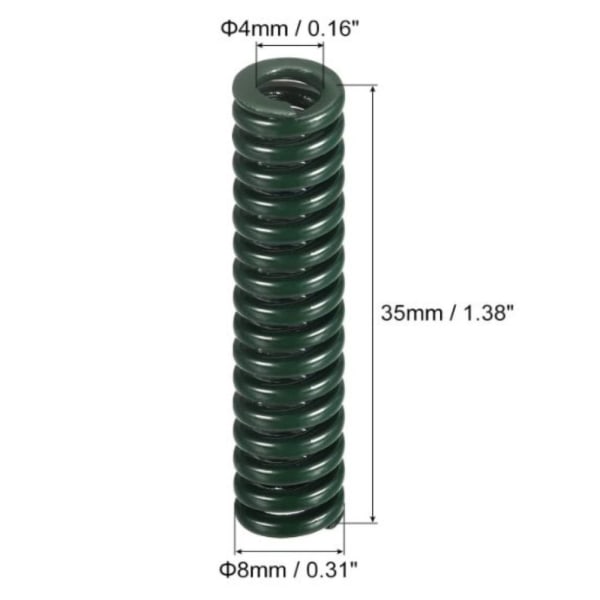 2 stk 3D-skriver Die Spring Spiral Stamping Spring 8MM X 35MM 8mm x 35mm