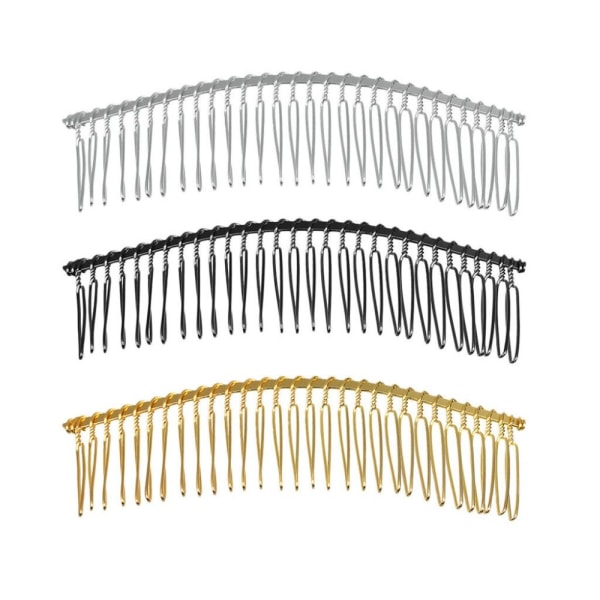 6st DIY metall hårkammar Brud hårnålar Klämmor SILVER silver