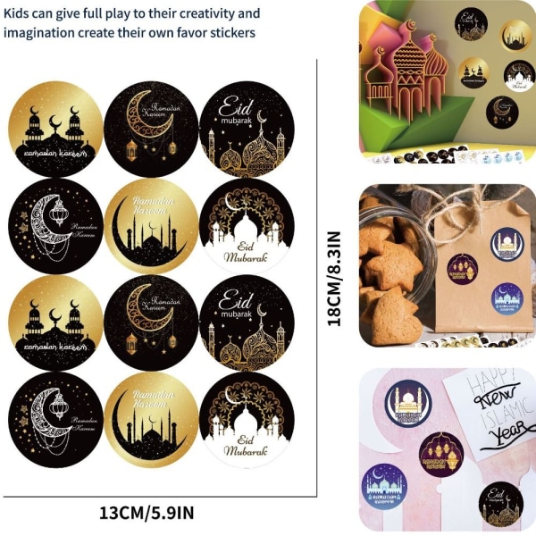 EID Mubarak Paper Stickers Gaveetiketter Sticker STIL 1 STIL 1 Style 1